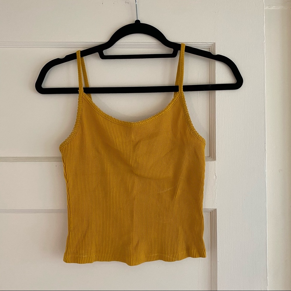 Yellow Crop Tank Top - Small